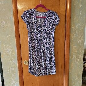 Arizona Jean Company Floral Midi Dress - Blue and White